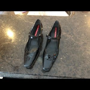 Women’s size 37 Black Prada patent leather